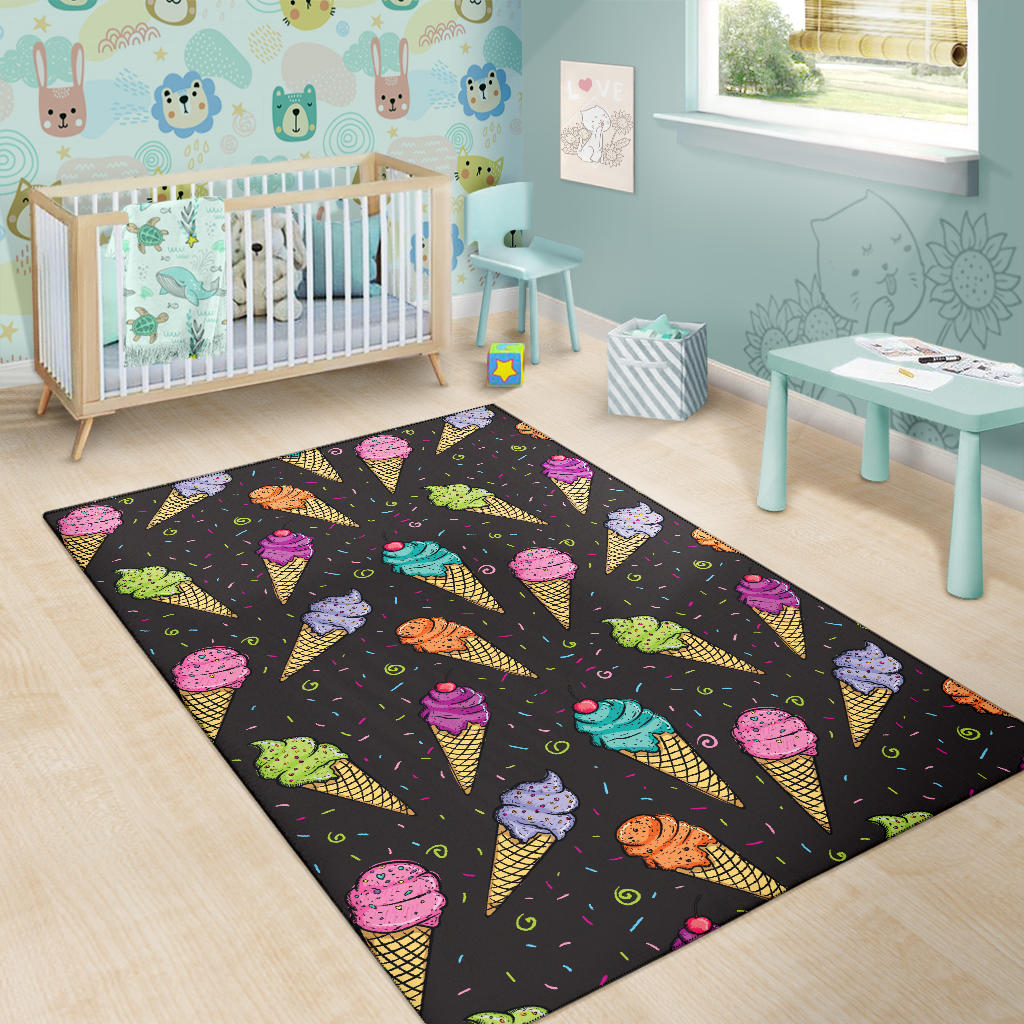 Ice Cream Pattern Print Design IC06 Area Rugs