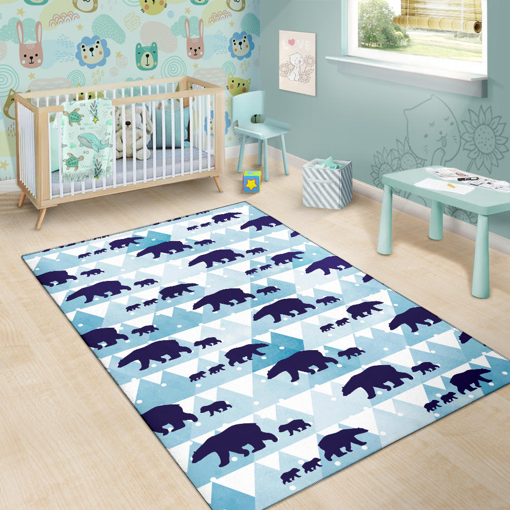 Bear Pattern Print Design BE01 Area Rugs