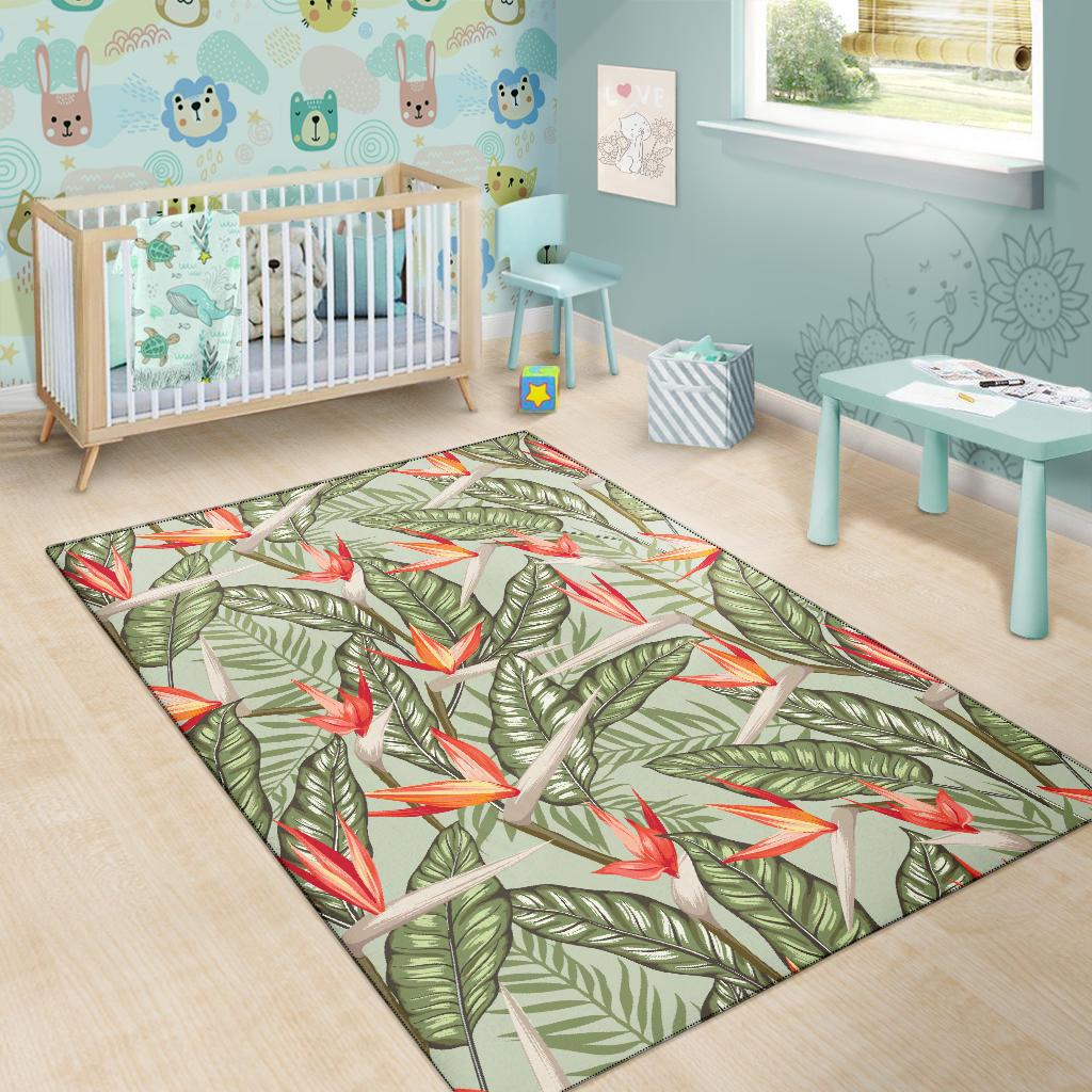 Bird Of Paradise Pattern Print Design BOP08 Area Rugs