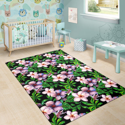 Plumeria Pattern Print Design PM01 Area Rugs