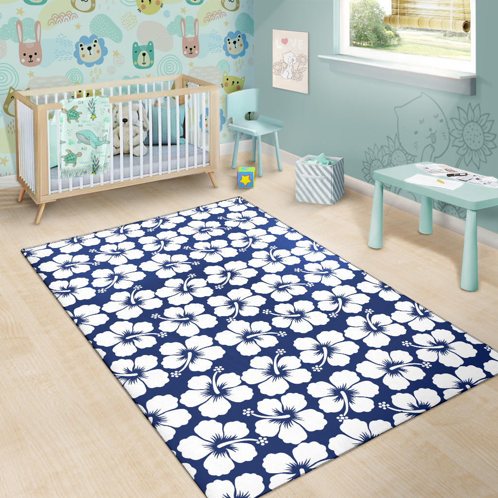 Hibiscus Pattern Print Design HB013 Area Rugs