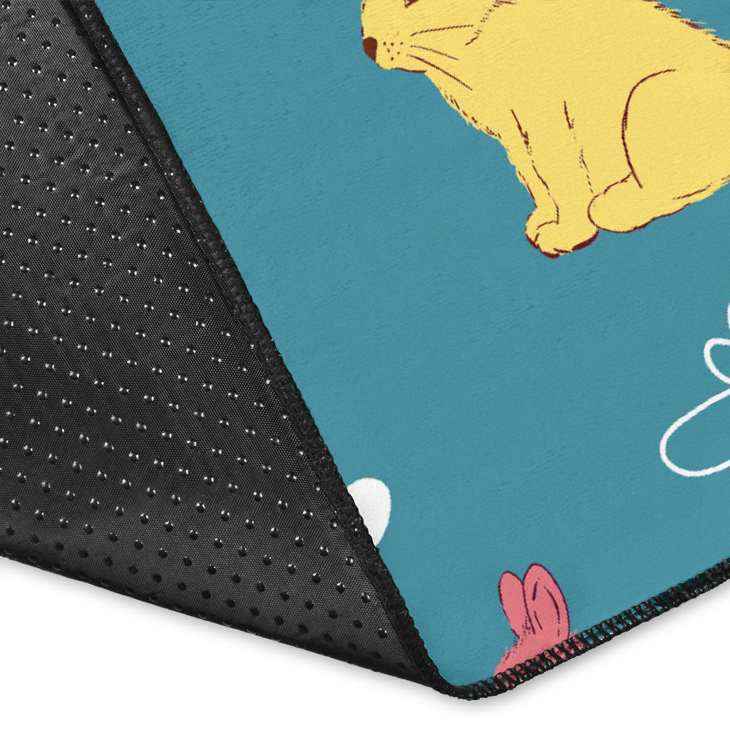 Rabbit Pattern Print Design RB014 Area Rugs