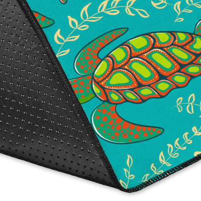 Sea Turtle Pattern Print Design T010 Area Rugs