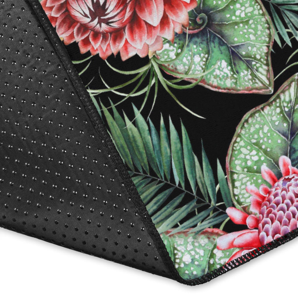Dahlia Pattern Print Design DH06 Area Rugs