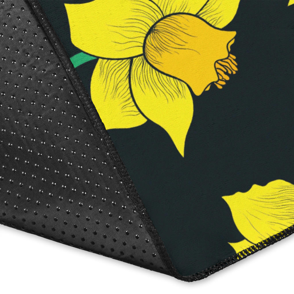 Daffodils Pattern Print Design DF03 Area Rugs