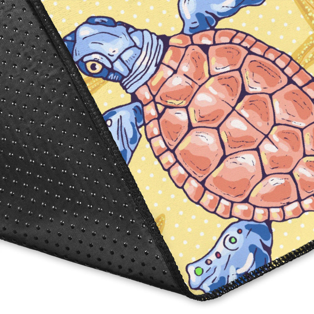 Sea Turtle Pattern Print Design T06 Area Rugs