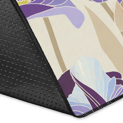 Iris Pattern Print Design IR02 Area Rugs