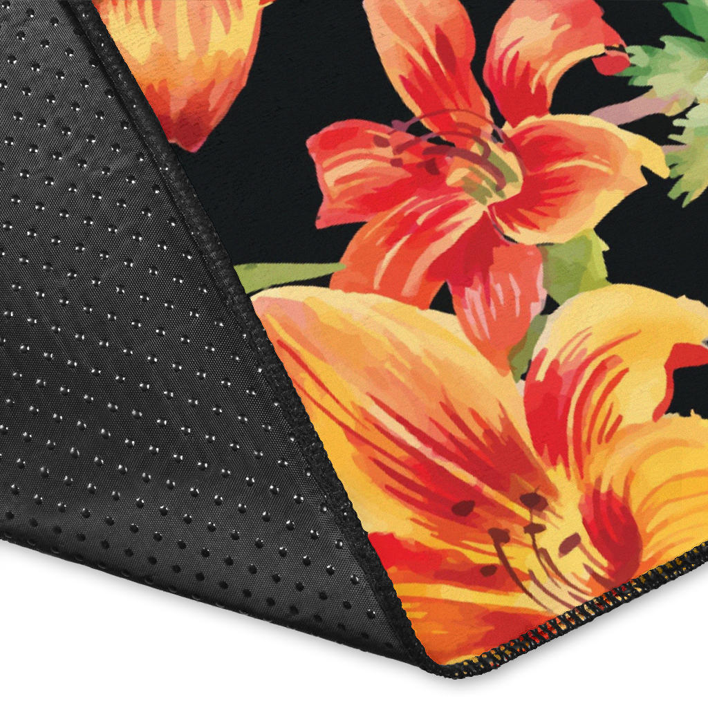 Tropical Flower Pattern Print Design TF02 Area Rugs