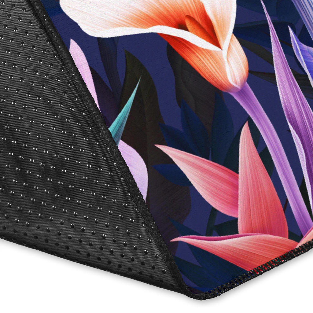 Tropical Flower Pattern Print Design TF023 Area Rugs