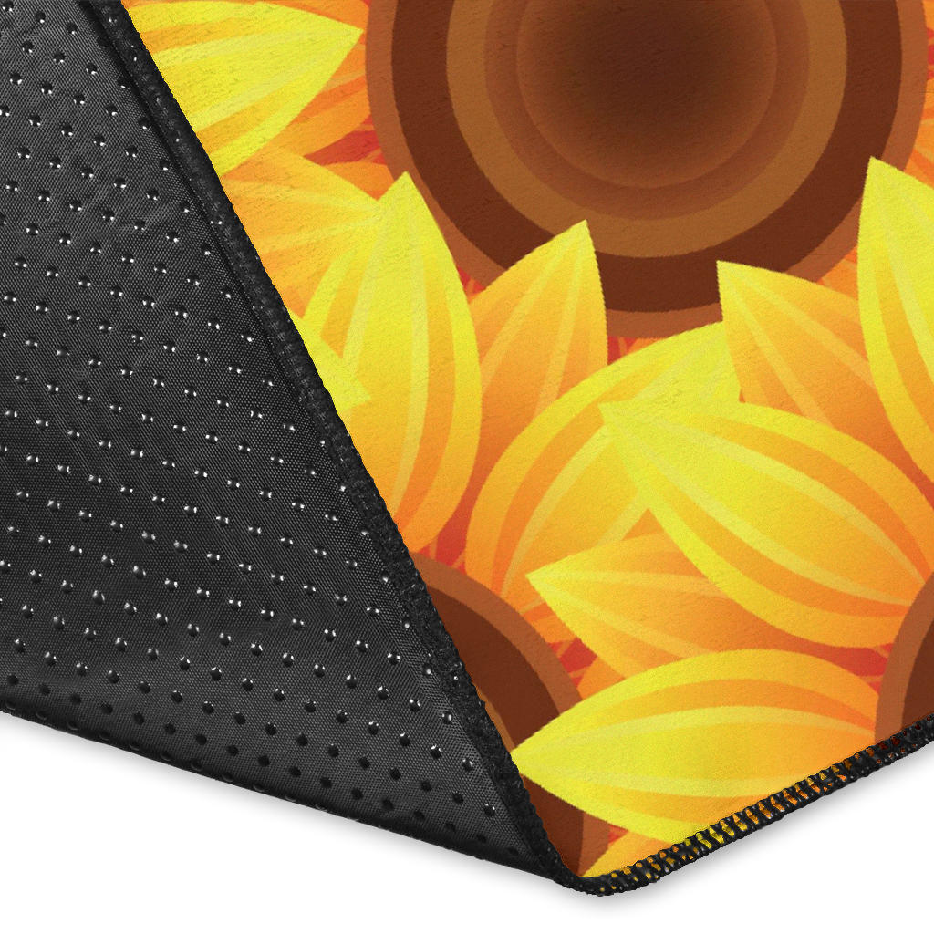 Sunflower Pattern Print Design SF07 Area Rugs