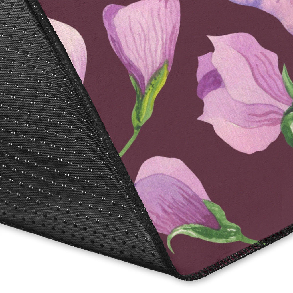 Peony Pattern Print Design PE010 Area Rugs