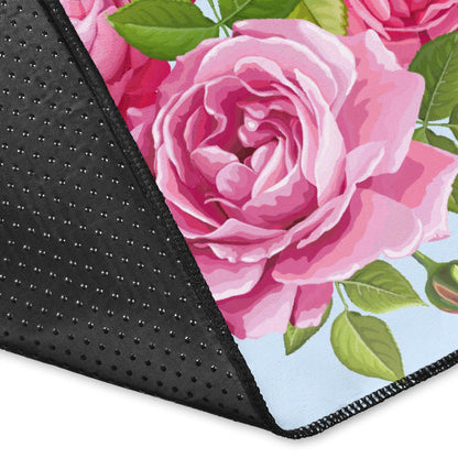 Rose Pink Pattern Print Design RO08 Area Rugs