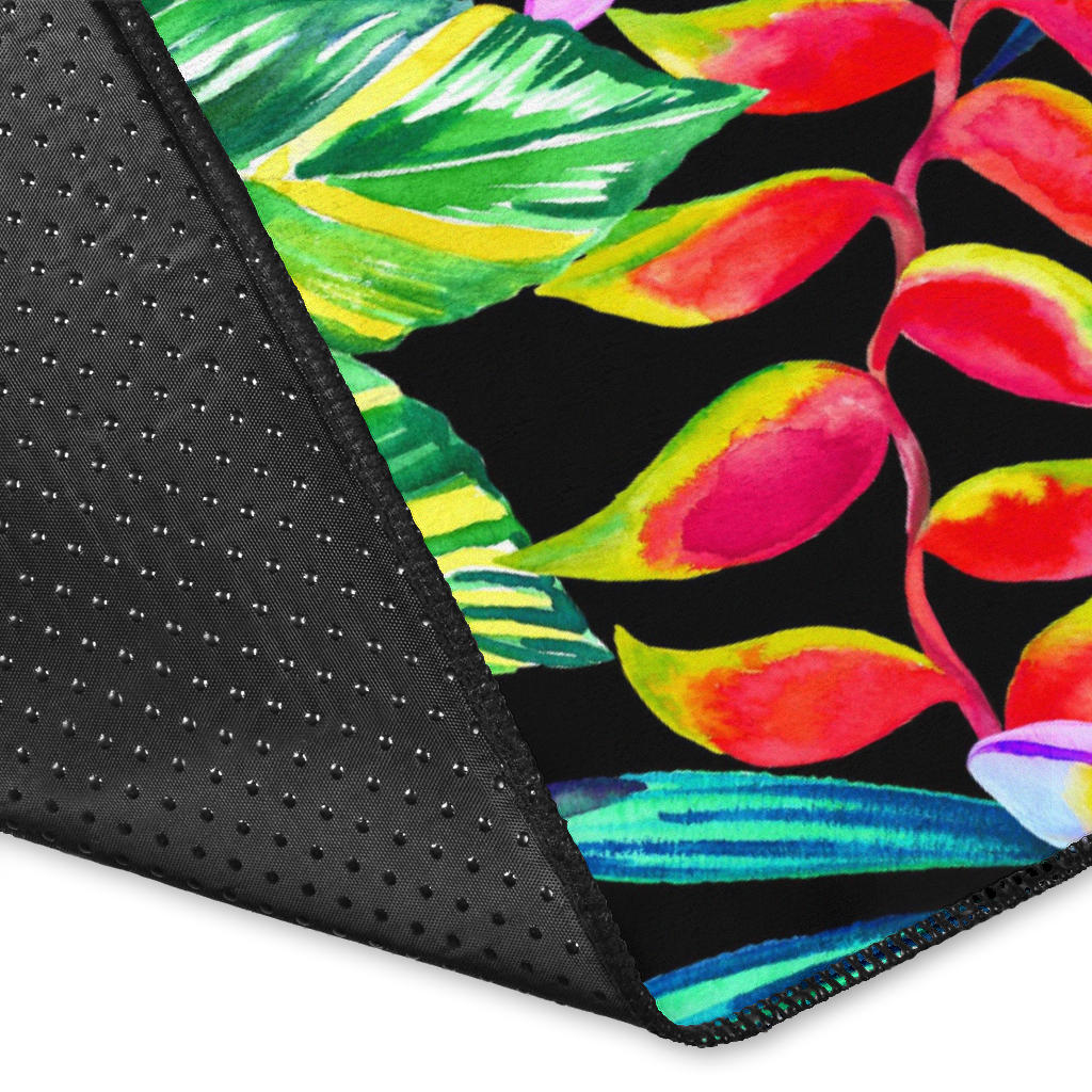 Heliconia Pattern Print Design HL09 Area Rugs