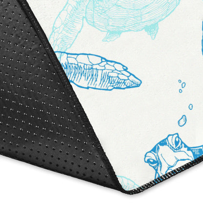 Sea Turtle Pattern Print Design T01 Area Rugs