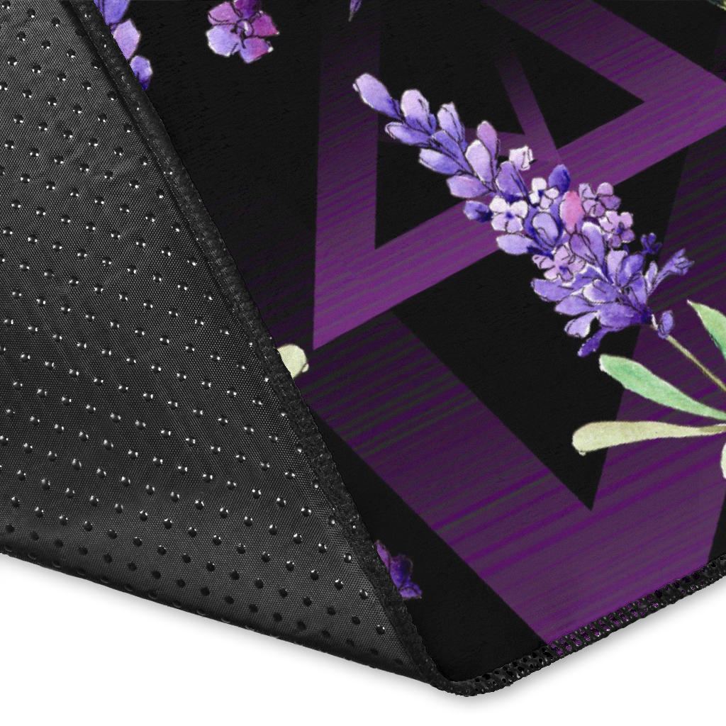 Lavender Pattern Print Design LV07 Area Rugs