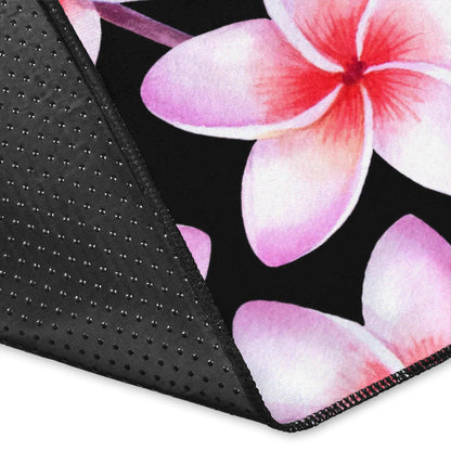Pink Plumeria Pattern Print Design PM09 Area Rugs