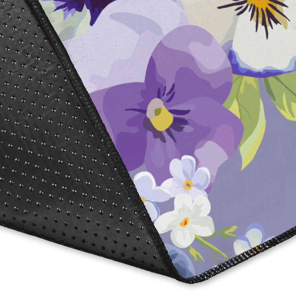 Pansy Pattern Print Design PS05 Area Rugs