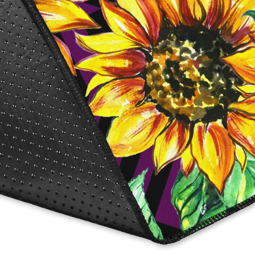 Sunflower Pattern Print Design SF012 Area Rugs