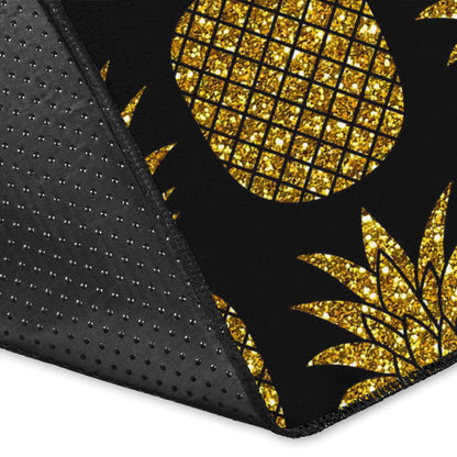 Gold Pineapple Pattern Print Design PP011 Area Rugs