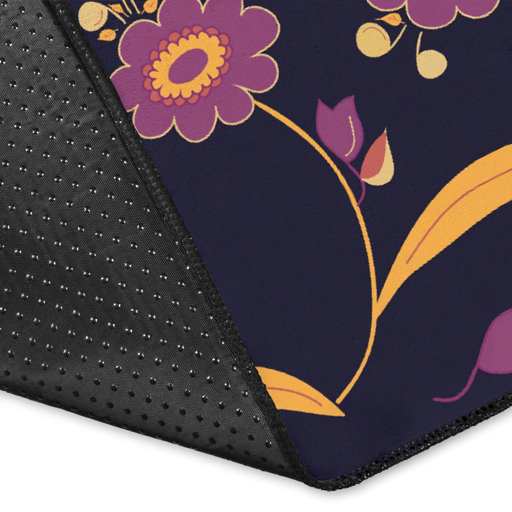 Anemone Pattern Print Design AM012 Area Rugs