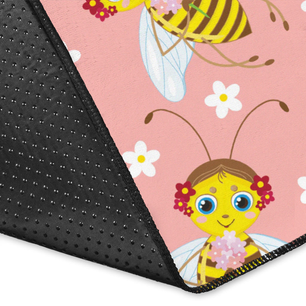 Bee Pattern Print Design BEE07 Area Rugs