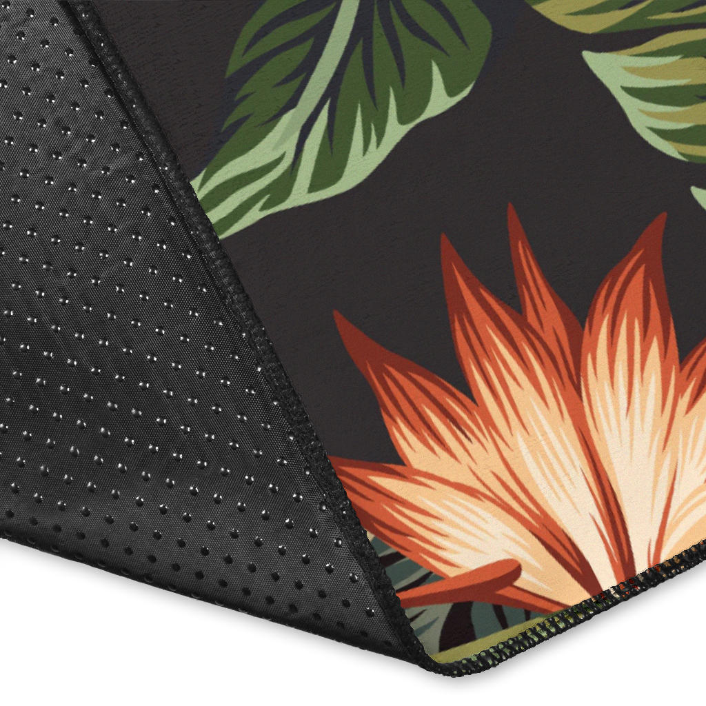 Tropical Flower Pattern Print Design TF014 Area Rugs