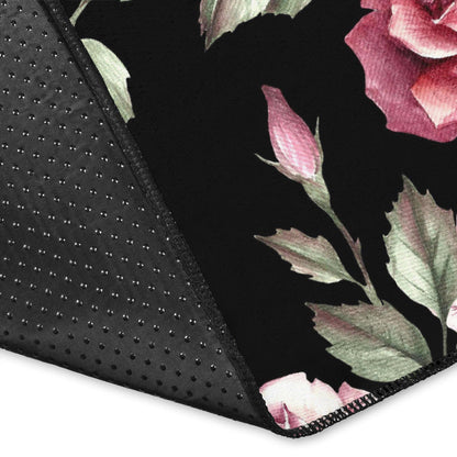 Rose Red Pink Pattern Print Design RO03 Area Rugs