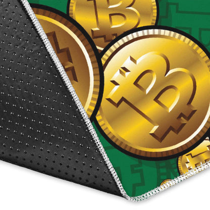 Bitcoin Pattern Print Design DO02 Area Rugs