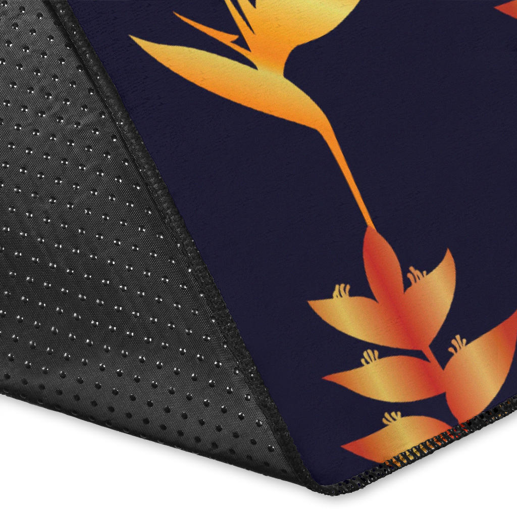 Heliconia Pattern Print Design HL06 Area Rugs
