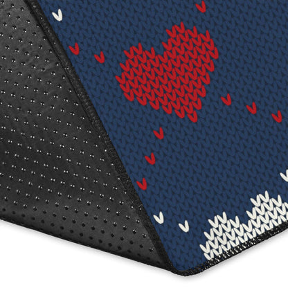 Heart Knit Pattern Print Design HE05 Area Rugs