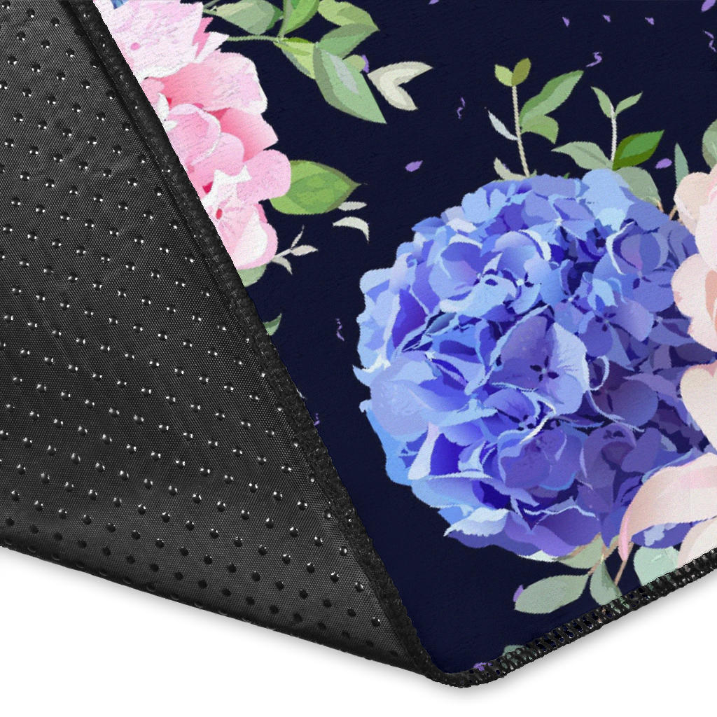 Hydrangea Pattern Print Design HD01 Area Rugs