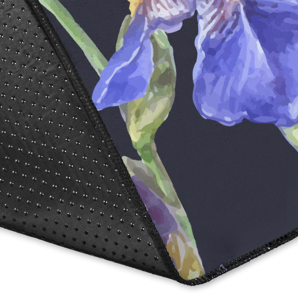 Iris Pattern Print Design IR04 Area Rugs