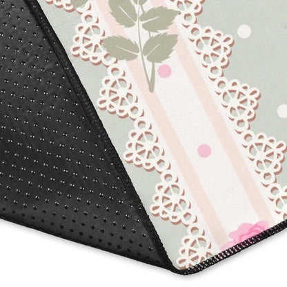 Rose Pattern Print Design RO016 Area Rugs