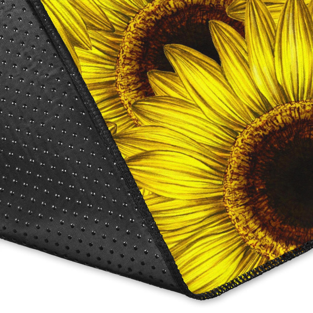 Sunflower Pattern Print Design SF011 Area Rugs