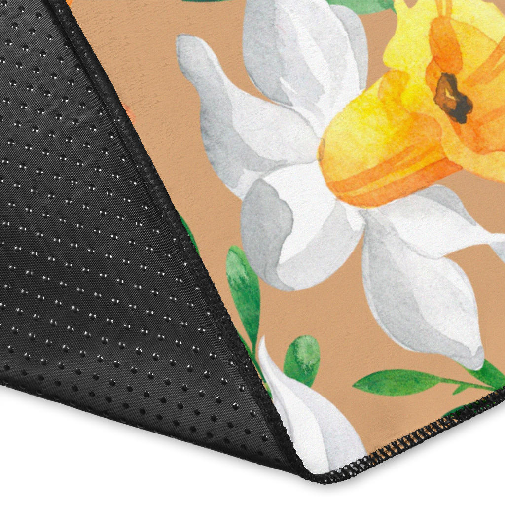 Daffodils Pattern Print Design DF04 Area Rugs