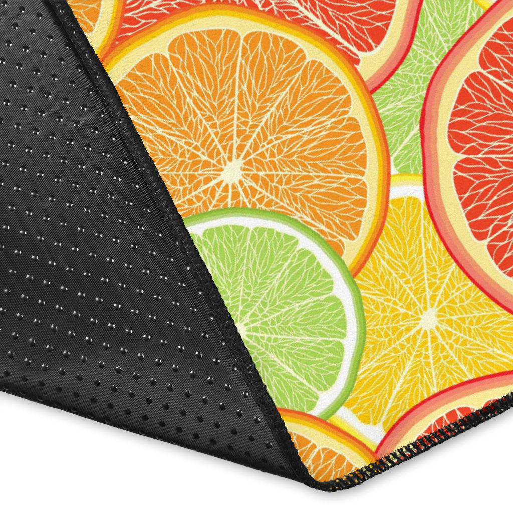 Grapefruit Pattern Print Design GF01 Area Rugs