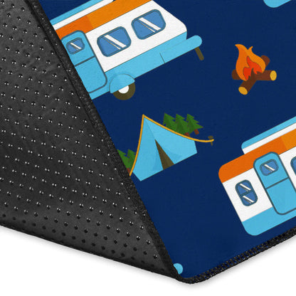 Camper Pattern Camping Themed No 3 Print Area Rugs