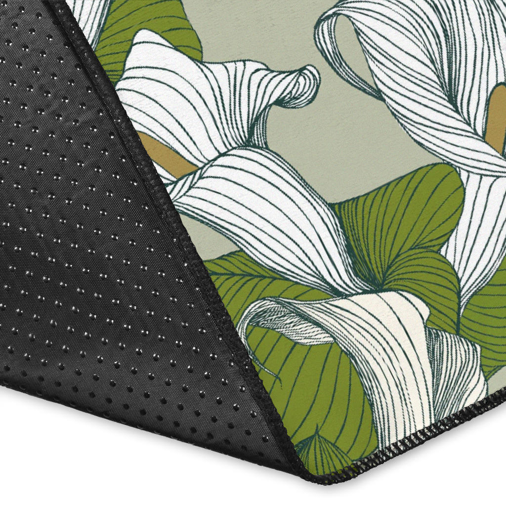 Lily Pattern Print Design LY08 Area Rugs