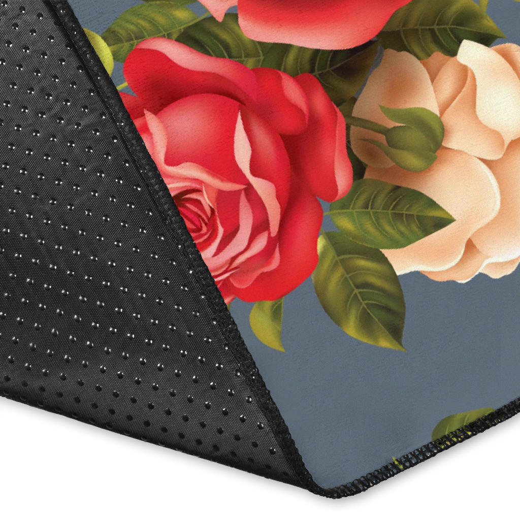 Rose Pattern Print Design RO017 Area Rugs