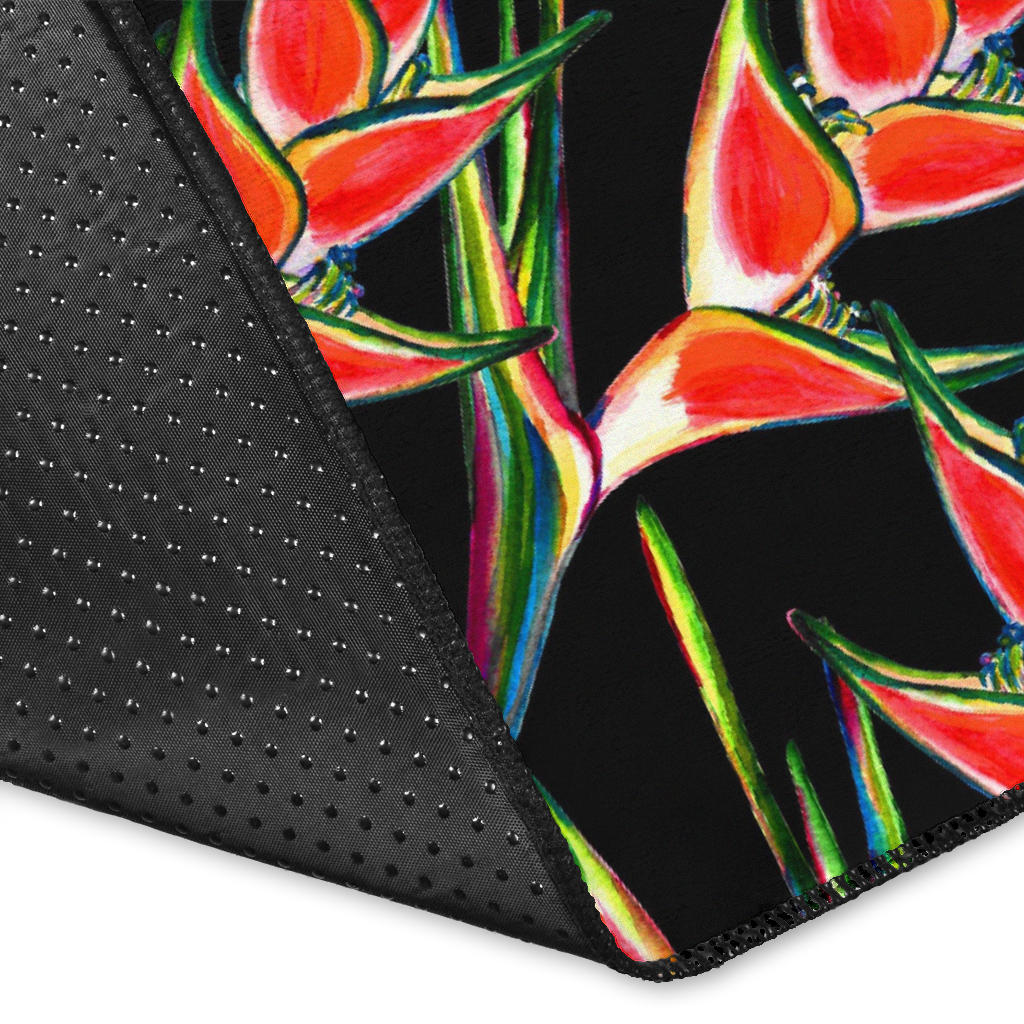 Heliconia Pattern Print Design HL010 Area Rugs