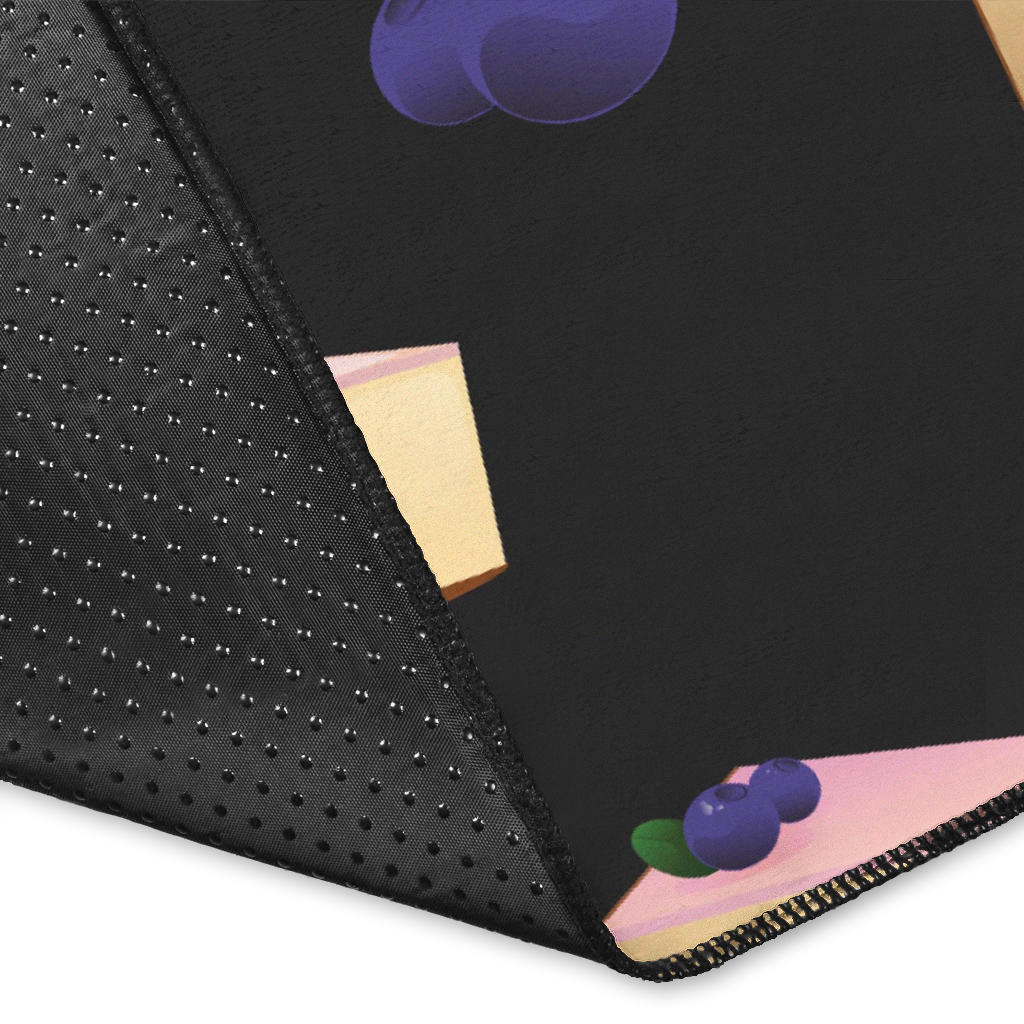 Cheesecake Blueberry Pattern Print Design CK01 Area Rugs