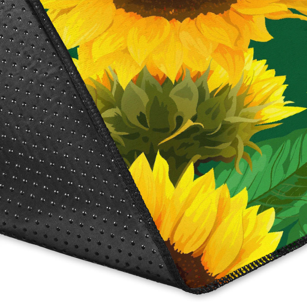 Sunflower Pattern Print Design SF02 Area Rugs