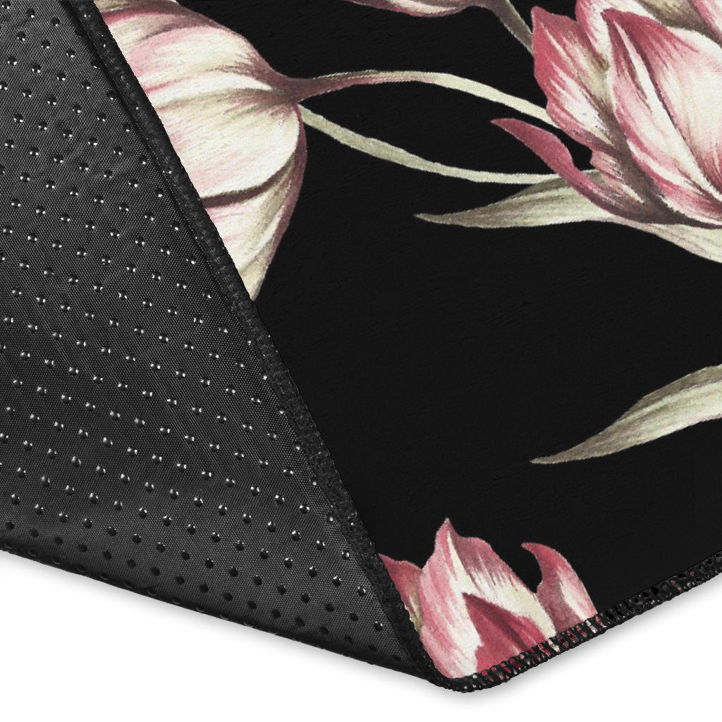 Tulip Pink Pattern Print Design TP02 Area Rugs