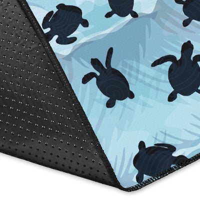 Sea Turtle Pattern Print Design T011 Area Rugs