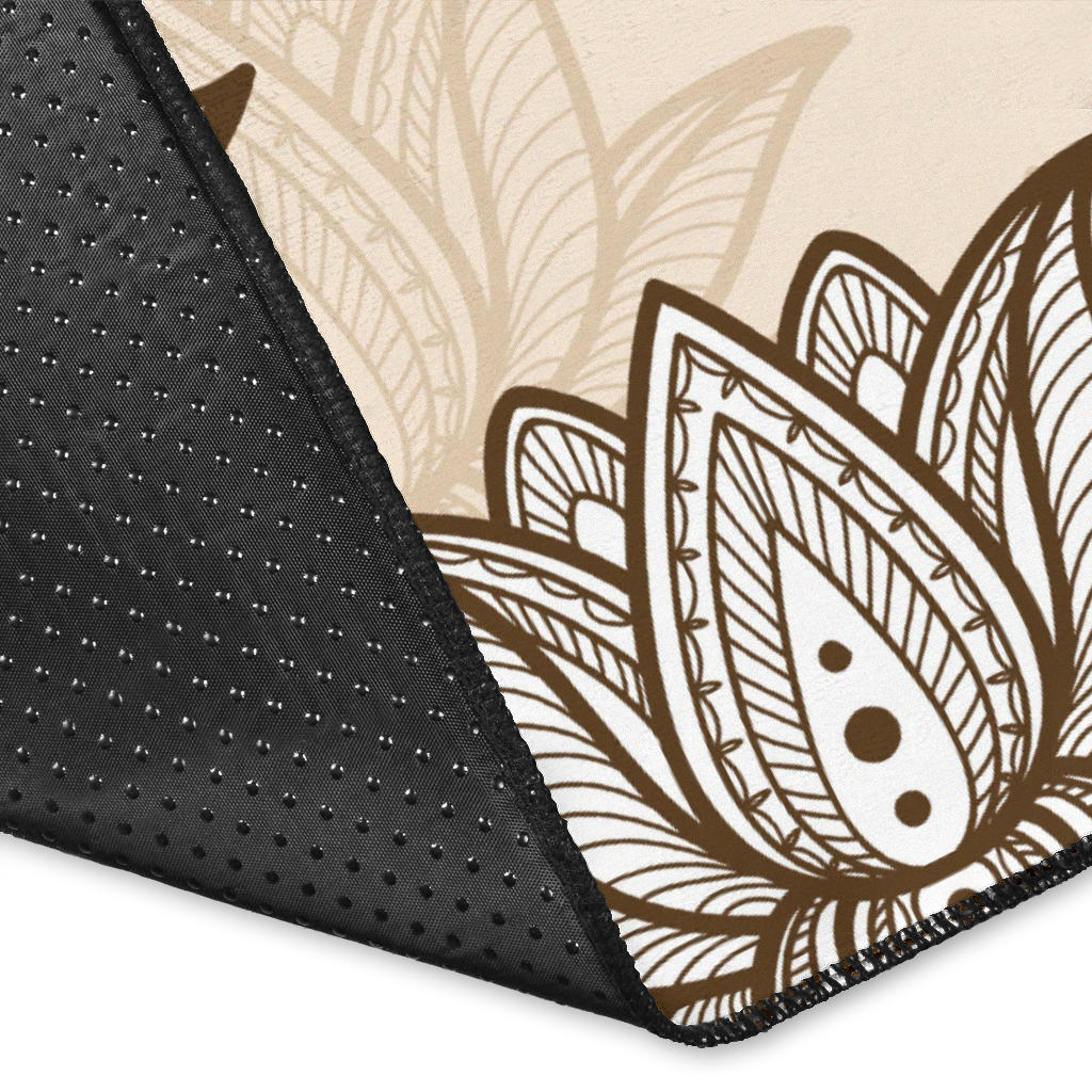 Lotus Boho Pattern Print Design LO05 Area Rugs