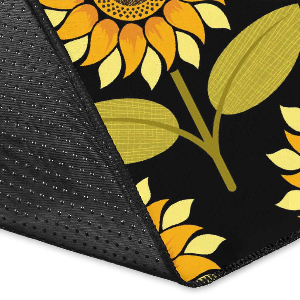 Sunflower Pattern Print Design SF015 Area Rugs