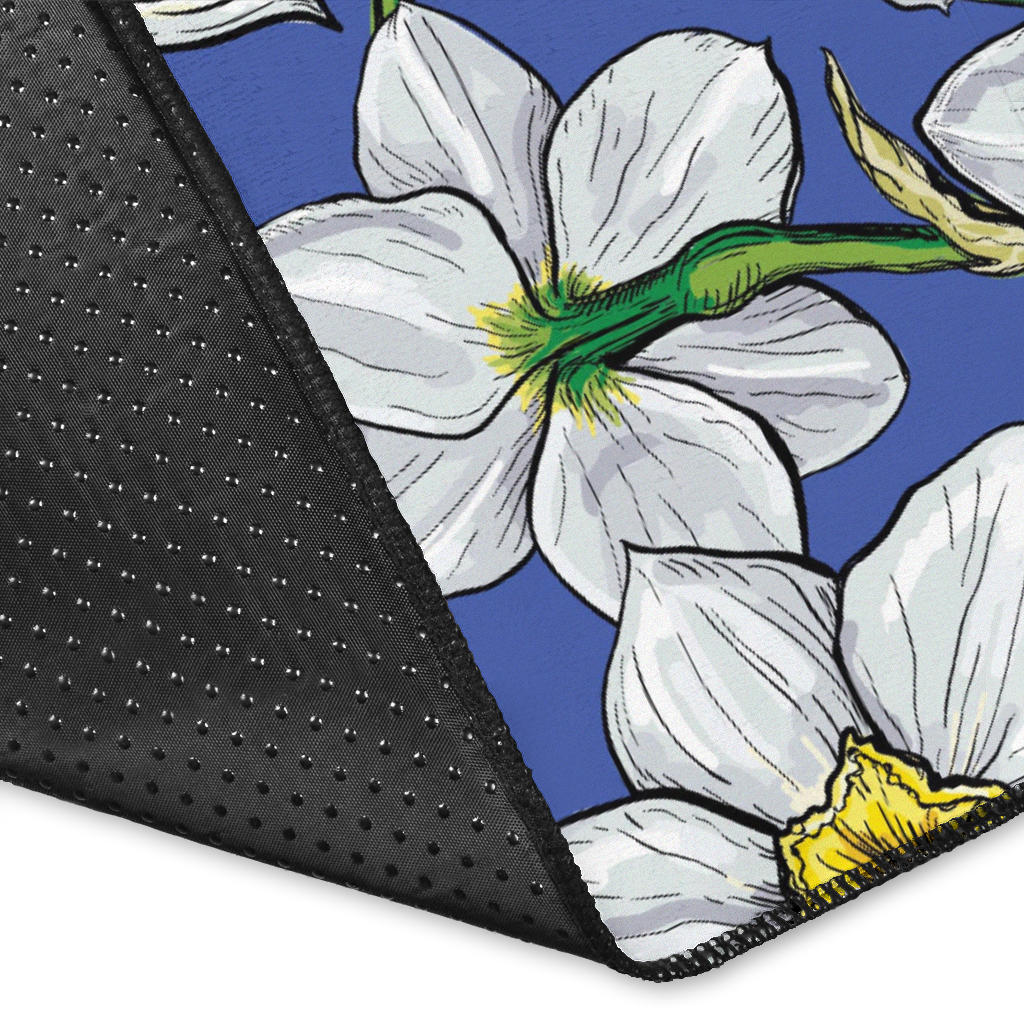Daffodils Pattern Print Design DF08 Area Rugs
