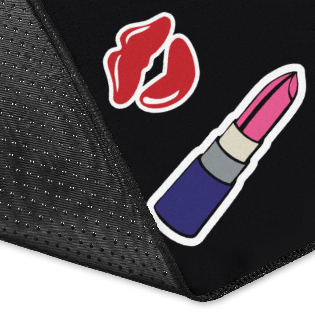 Lipstick Pattern Print Design LT01 Area Rugs