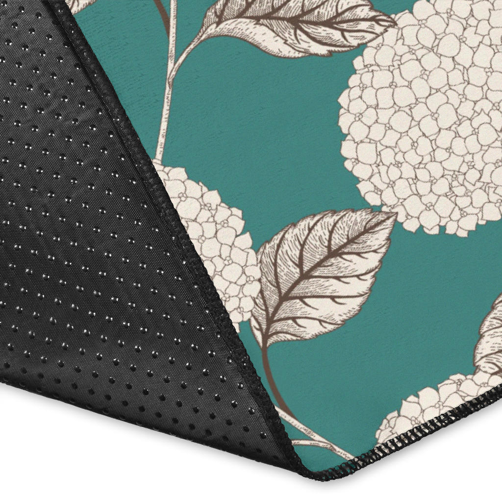 Hydrangea Pattern Print Design HD03 Area Rugs