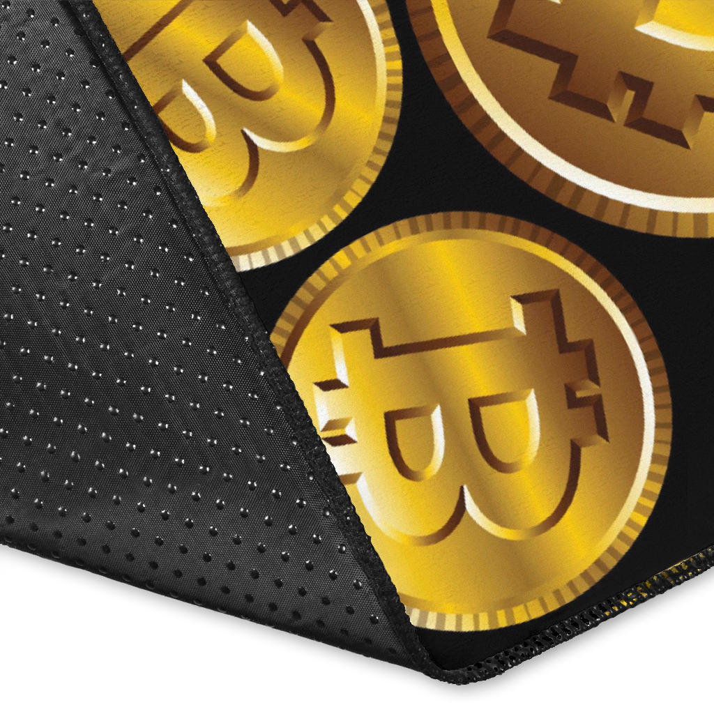 Bitcoin Pattern Print Design DO05 Area Rugs